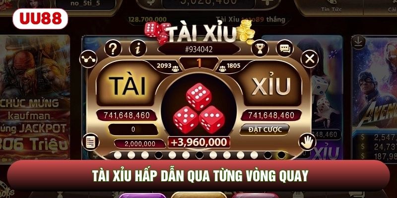 Tài xỉu hấp dẫn qua từng vòng quay Tài xỉu hấp dẫn qua từng vòng quay